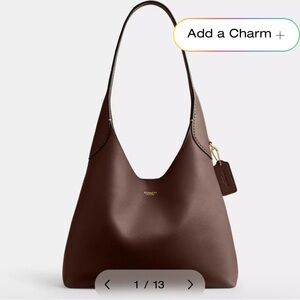 Coach Dark Brown Leather Shoulder Bag